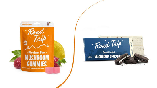 Road Trip Mushroom Gummies with functional mushroom ingredients